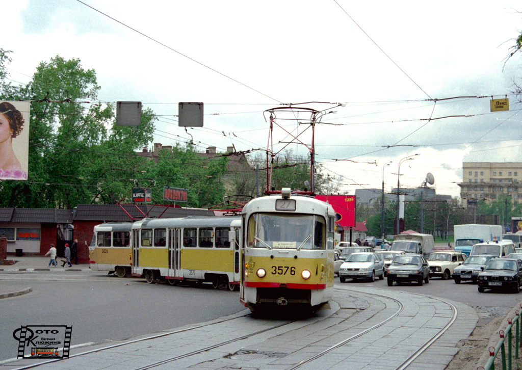 Москва, Tatra T3SU № 3576