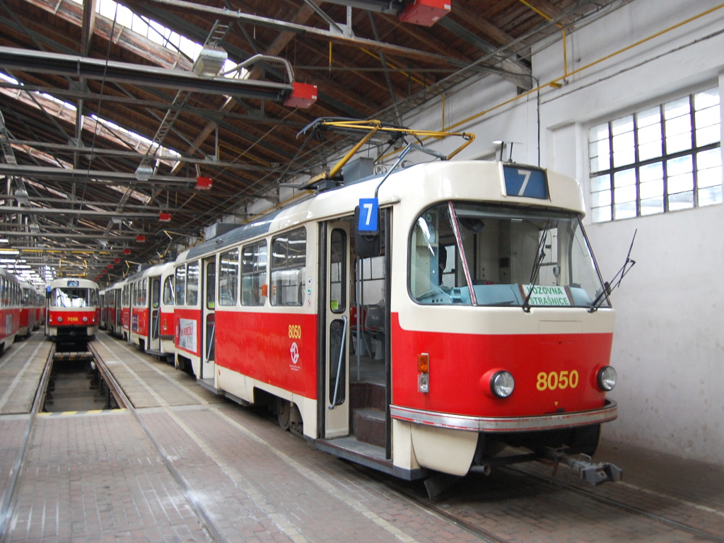 Прага, Tatra T3M № 8050; Прага — Трамвайные депо Прага, Tatra T3M № 8050; Прага — Трамвайные депо