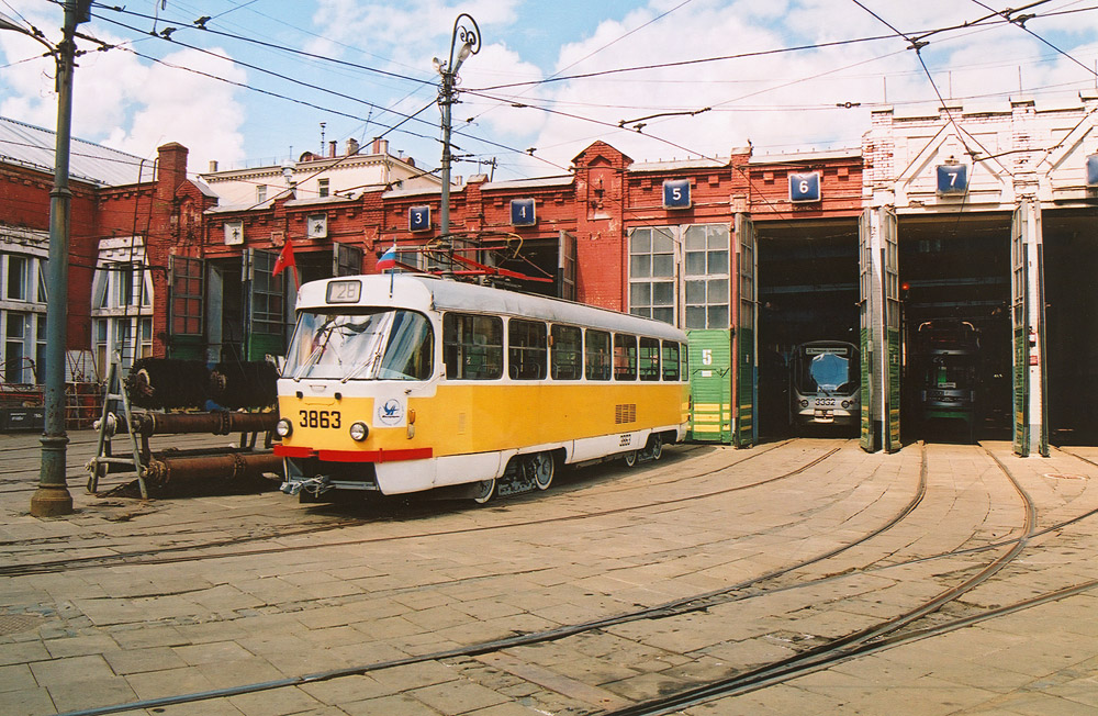 Москва, Tatra T3SU № 3863