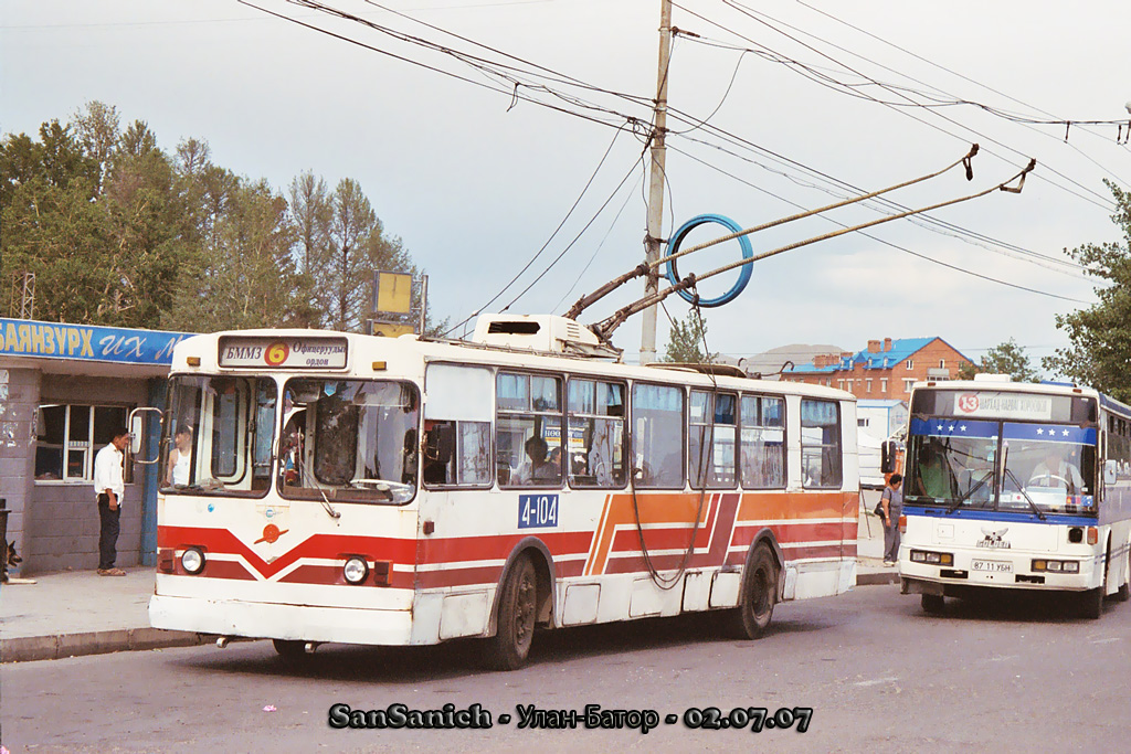 Улан-Батор, ЗиУ-682В-012 [В0А] № 4-104; Улан-Батор — Конечные станции и разворотные кольца