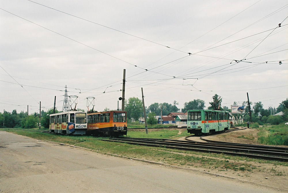 Усолье-Сибирское, 71-608КМ № 047; Усолье-Сибирское, 71-605А № 039; Усолье-Сибирское, 71-605 (КТМ-5М3) № 022; Усолье-Сибирское — Трамвайные линии и инфраструктура