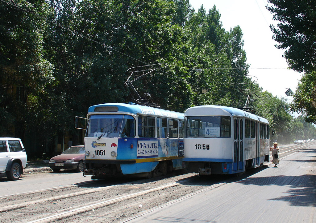 Алматы, Tatra T3D № 1051; Алматы, Tatra T3D № 1050