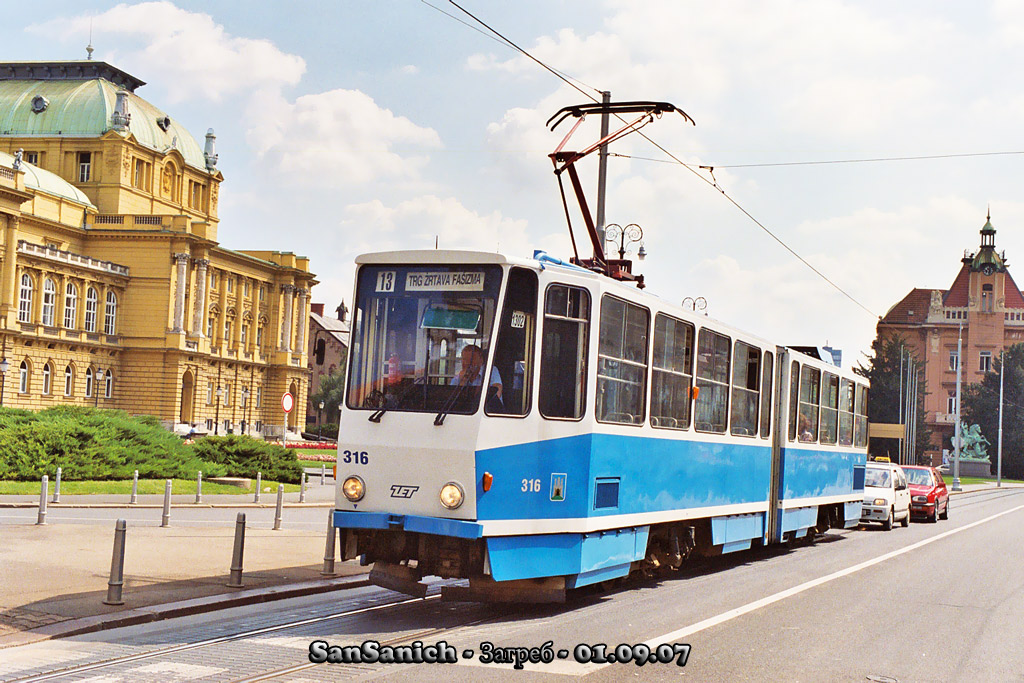 Загреб, Tatra KT4YU № 316