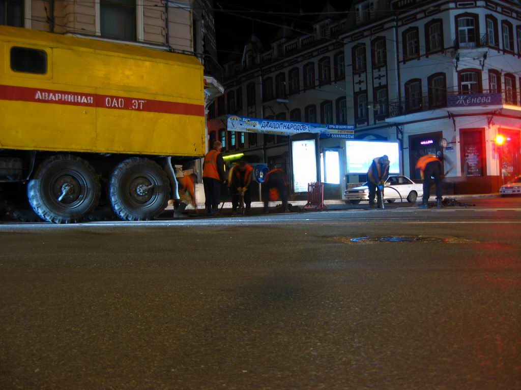 Владивосток — Демонтаж трамвайных путей