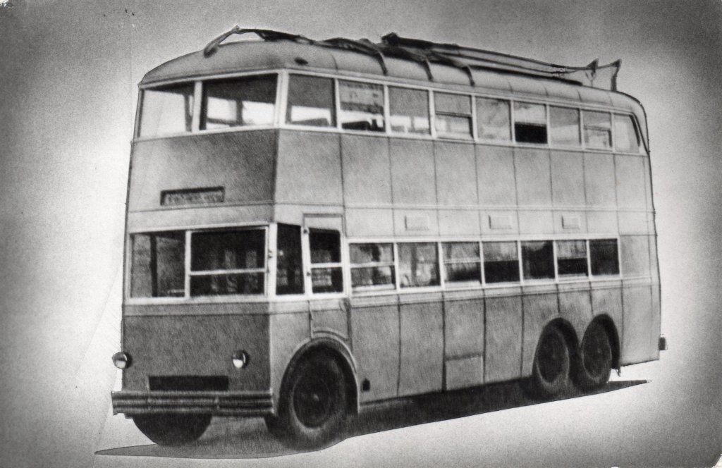 Москва — Исторические фотографии — Двухэтажные троллейбусы (1937-1953)