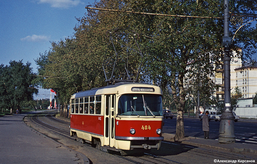Москва, Tatra T3SU (двухдверная) № 484; Москва — Исторические фотографии — Трамвай и Троллейбус (1946-1991)