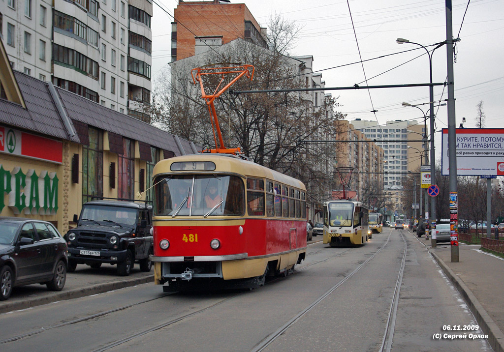 Москва, Tatra T3SU (двухдверная) № 481