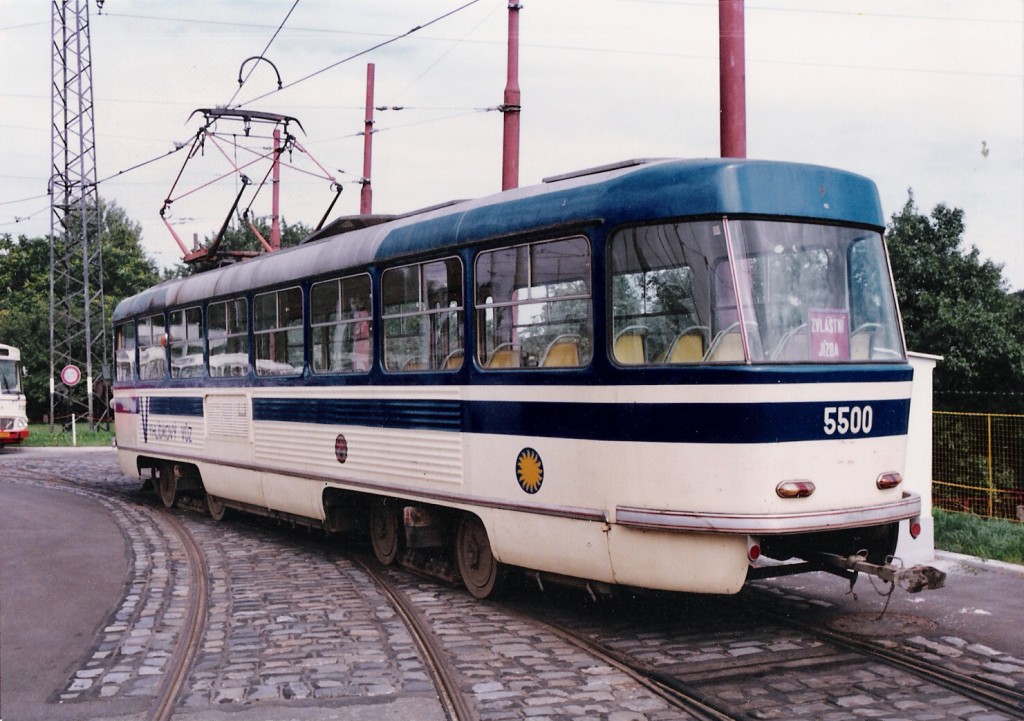 Прага, Tatra T4YU № 5500; Прага — Трамвайные депо Прага, Tatra T4YU № 5500; Прага — Трамвайные депо
