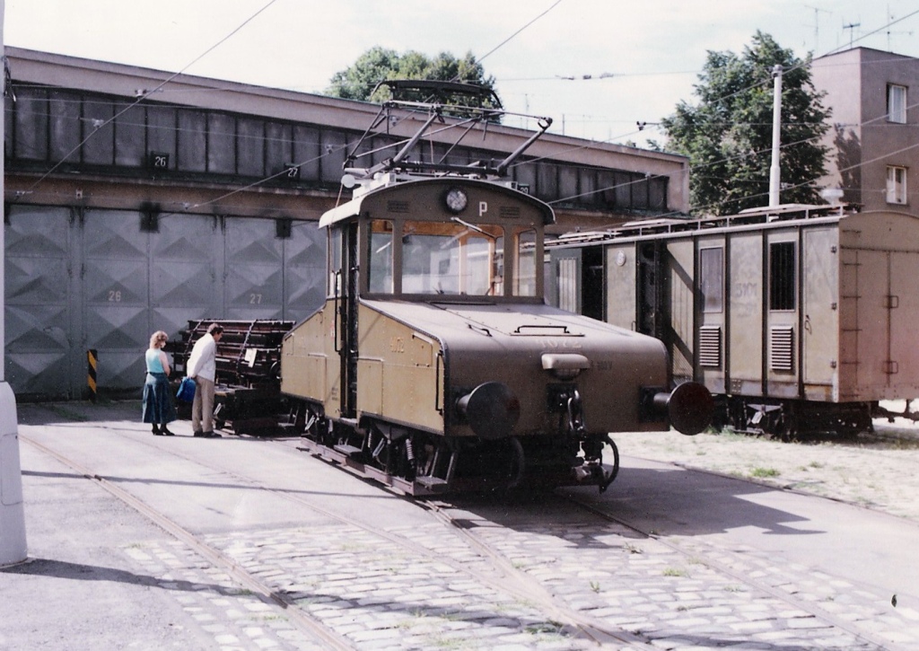 Prága, Electric locomotive — 4072; Prága — Tram depots Prága, Electric locomotive — 4072; Prága — Tram depots