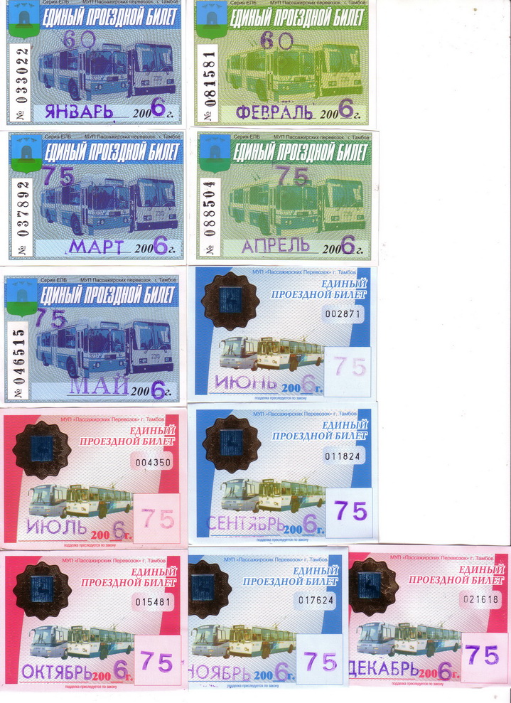 Тамбов — Проездные документы