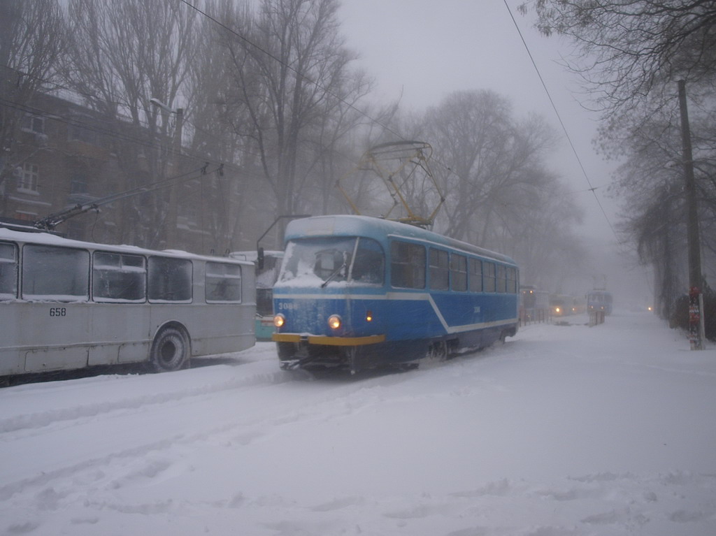 Одеса, Tatra T3R.P № 3088; Одеса — 15.12.2009 — Снігопад та його наслідки