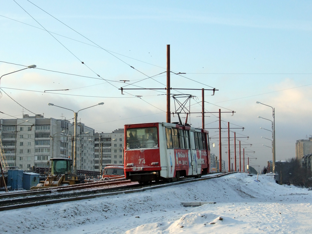 Череповец, 71-605 (КТМ-5М3) № 74; Череповец — Реконструкция мостового перехода через реку Ягорбу