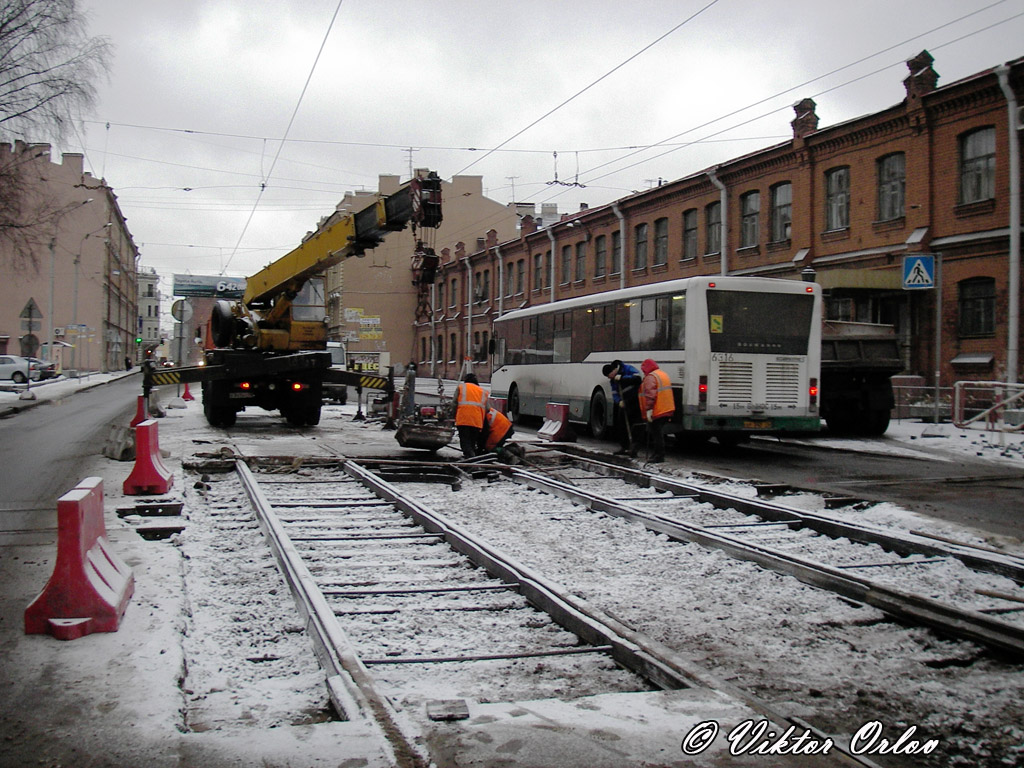 Saint-Petersburg — Track repairs