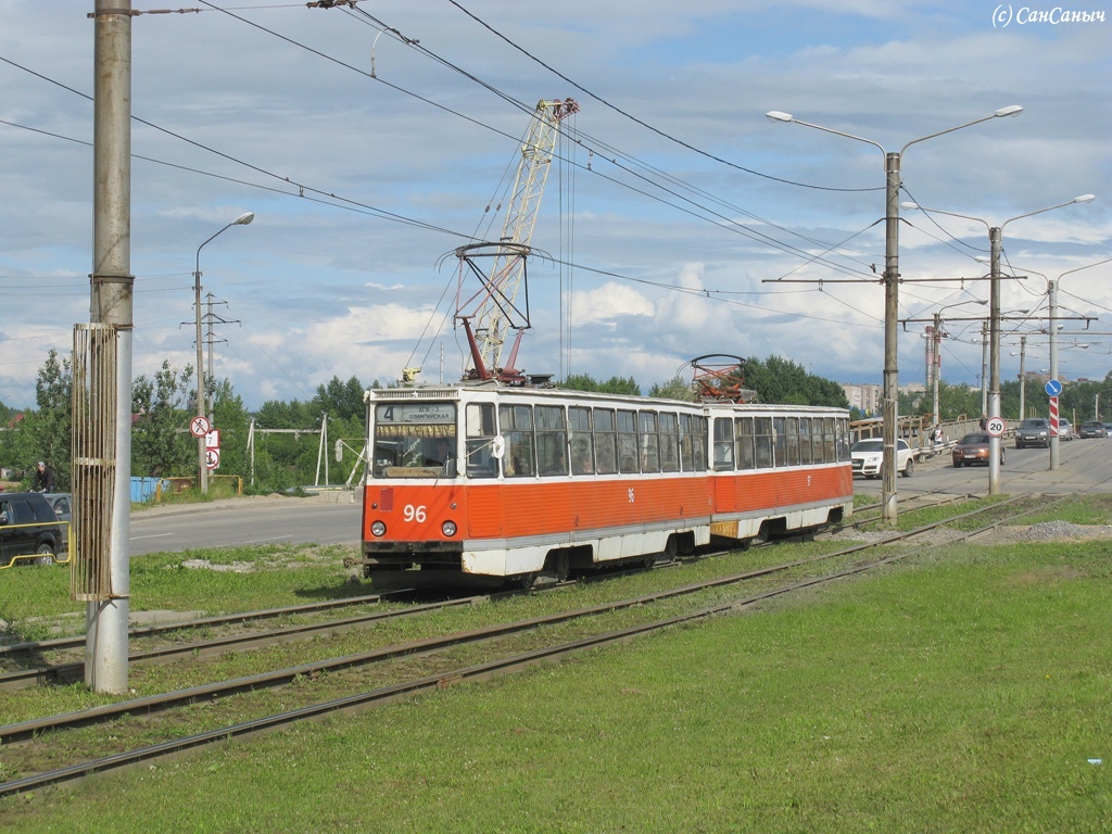 Череповец, 71-605 (КТМ-5М3) № 96; Череповец — Реконструкция мостового перехода через реку Ягорбу