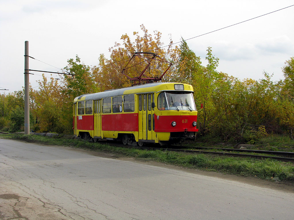 Екатеринбург, Tatra T3SU (двухдверная) № 631; Екатеринбург — Линия на Зеленый Остров Екатеринбург, Tatra T3SU (двухдверная) № 631; Екатеринбург — Линия на Зеленый Остров