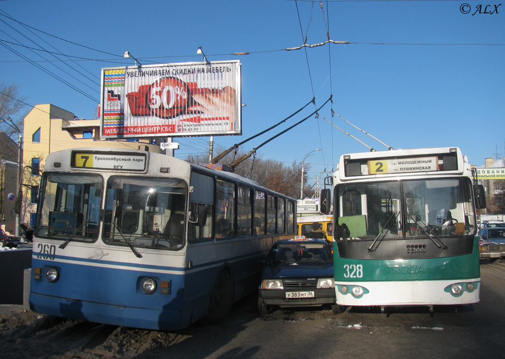 Воронеж, ЗиУ-682В-013 [В0В] № 260; Воронеж, ЗиУ-682Г-016.04 № 328; Воронеж — Разные фотографии