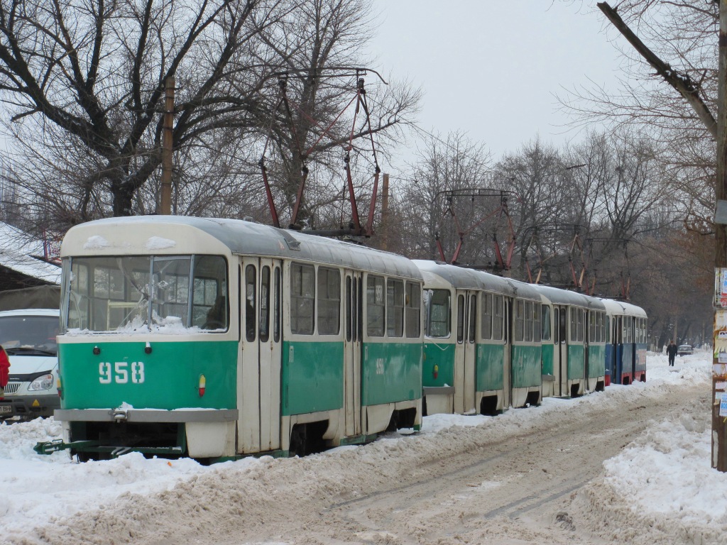 Донецк, Tatra T3SU № 958; Донецк — Снегопад-2009