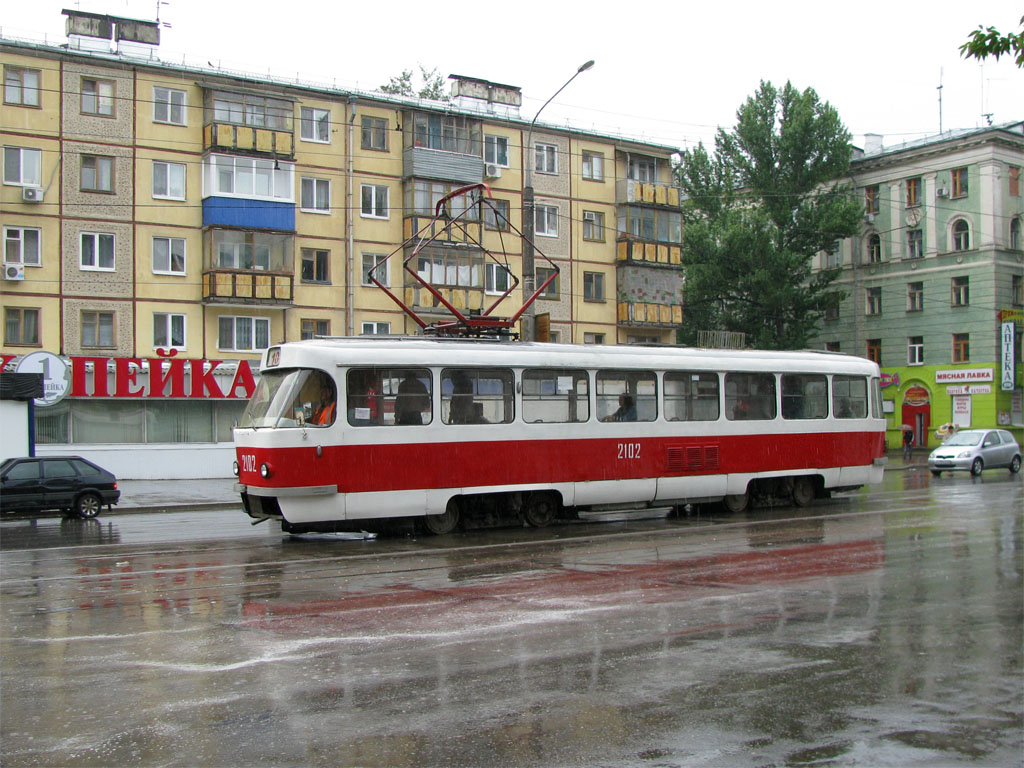 Самара, Tatra T3SU (двухдверная) № 2102
