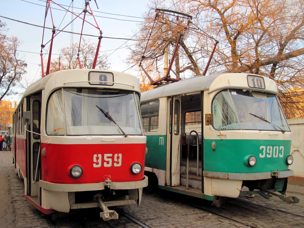 Донецк, Tatra T3SU № 959; Донецк, Tatra T3SU (двухдверная) № 3903