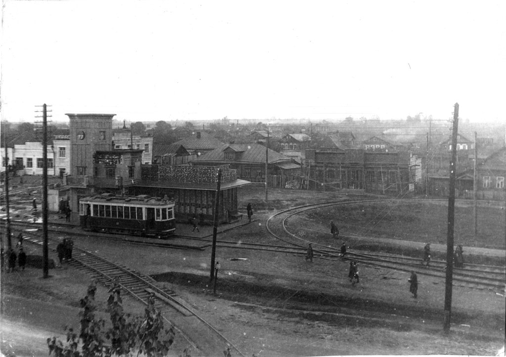 Тверь, Х № 22; Тверь — Старые фотографии (1917—1991); Тверь — Трамвайные конечные станции и разворотные кольца