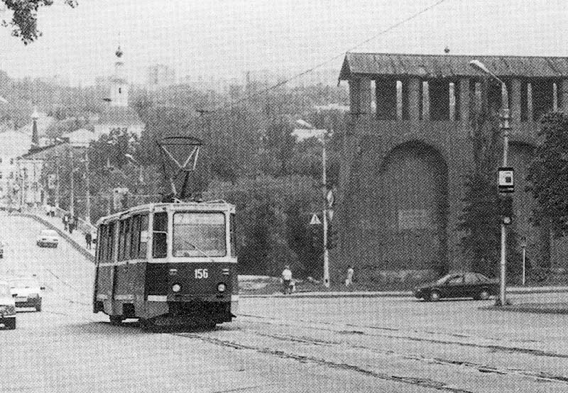 Смоленск, 71-605 (КТМ-5М3) № 156; Смоленск — Демонтажи и закрытые линии; Смоленск — Исторические фотографии (1992 — 2001 гг.)