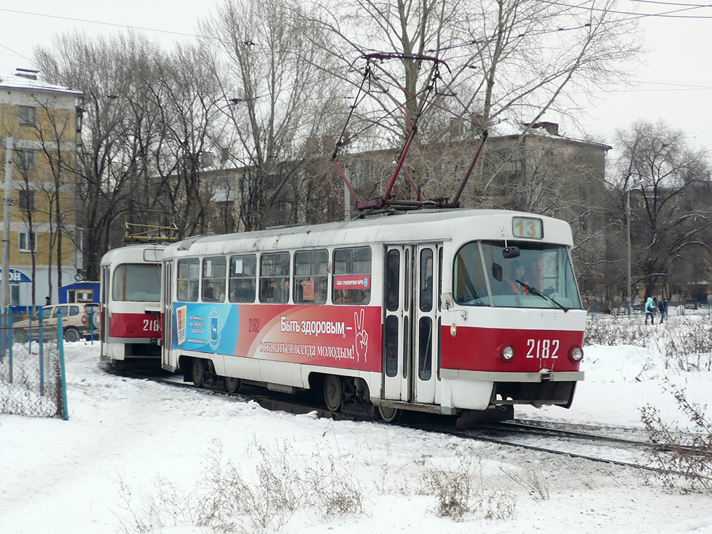 Самара, Tatra T3SU (двухдверная) № 2182; Самара — Конечные станции и кольца (трамвай)