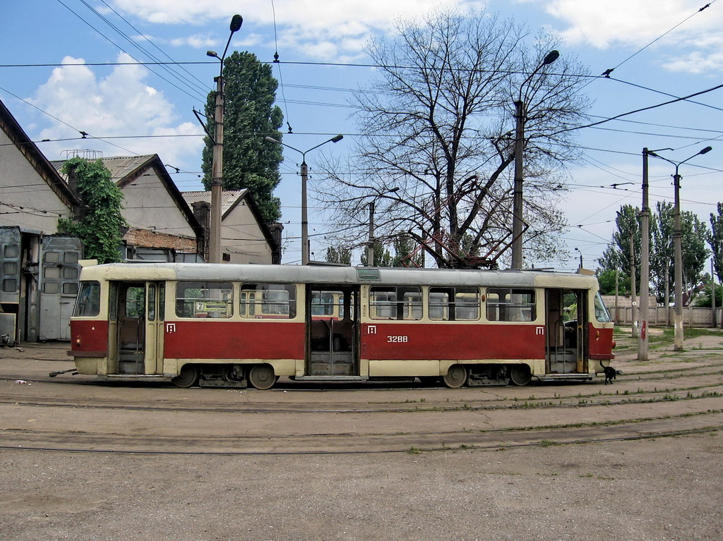 Одесса, Tatra T3SU № 3288; Одесса — Трамвайное депо № 2 Одесса, Tatra T3SU № 3288; Одесса — Трамвайное депо № 2