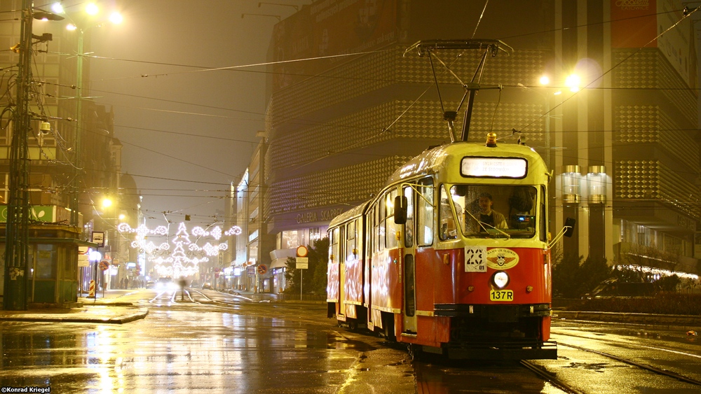 Верхнесилезская агломерация, Konstal 102Na № 137R; Верхнесилезская агломерация — 31.12.2009/01.01.2010 — Новогодная ночь