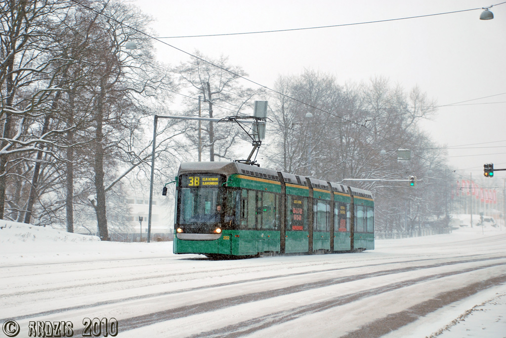 Хельсинки — Эспоо, Bombardier Variotram MLRV1 № 202 Хельсинки — Эспоо, Bombardier Variotram MLRV1 № 202