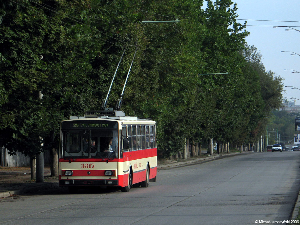 Кишинёв, Škoda 14TrDT/6M № 3817 Кишинёв, Škoda 14TrDT/6M № 3817