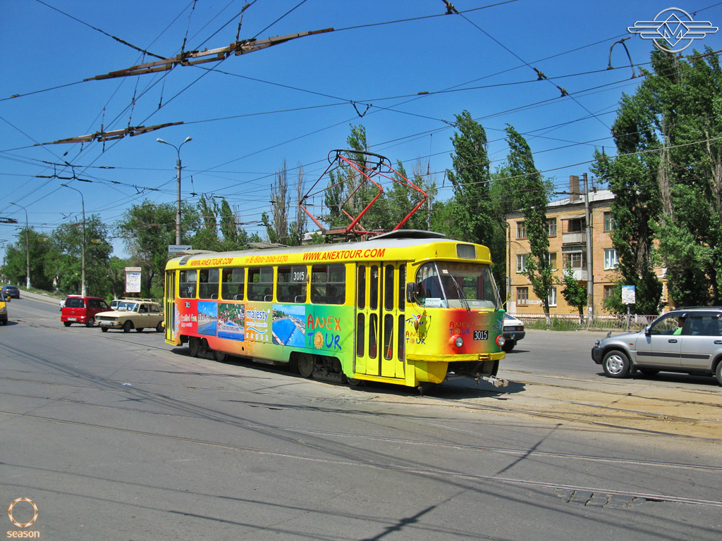 Волгоград, Tatra T3SU (двухдверная) № 3015