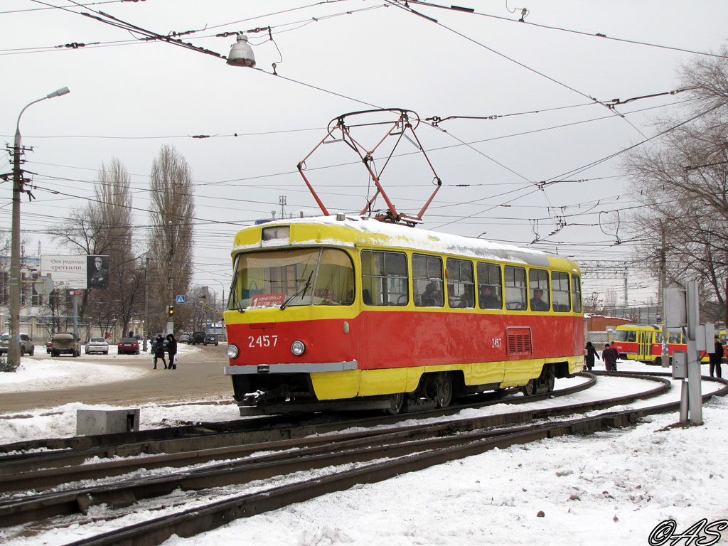 Волгоград, Tatra T3SU (двухдверная) № 2457
