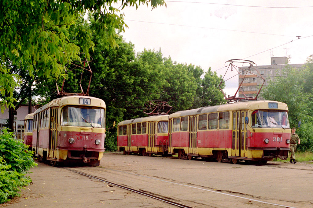 Тверь, Tatra T3SU № 119; Тверь, Tatra T3SU № 301; Тверь — Тверской трамвай в начале 2000-х гг. (2002 — 2006 гг.)