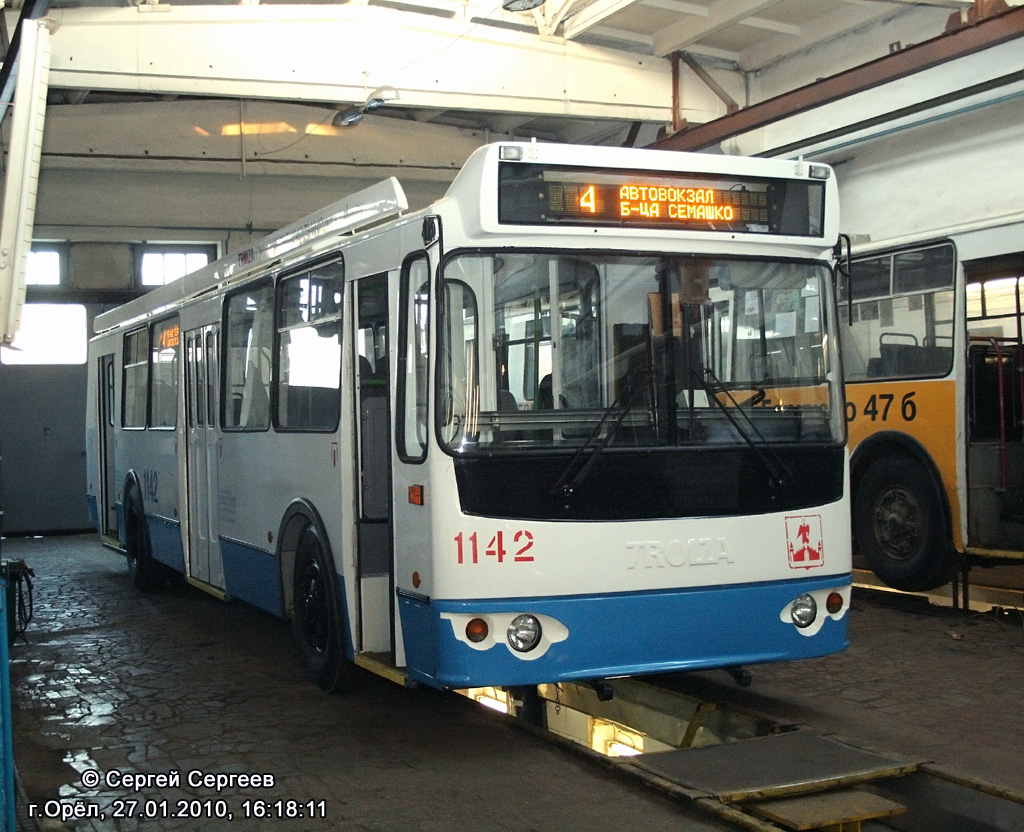Орёл, ЗиУ-682Г-016.05 № 1142; Орёл — Троллейбусное депо