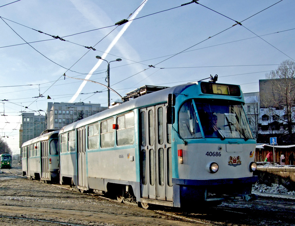 Рига, Tatra T3A № 40686