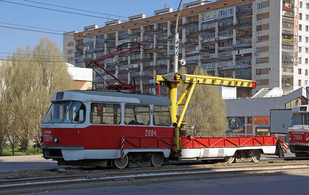 Самара, Tatra T3SU (двухдверная) № 2004; Самара — Строительство и ремонты трамвайных линий