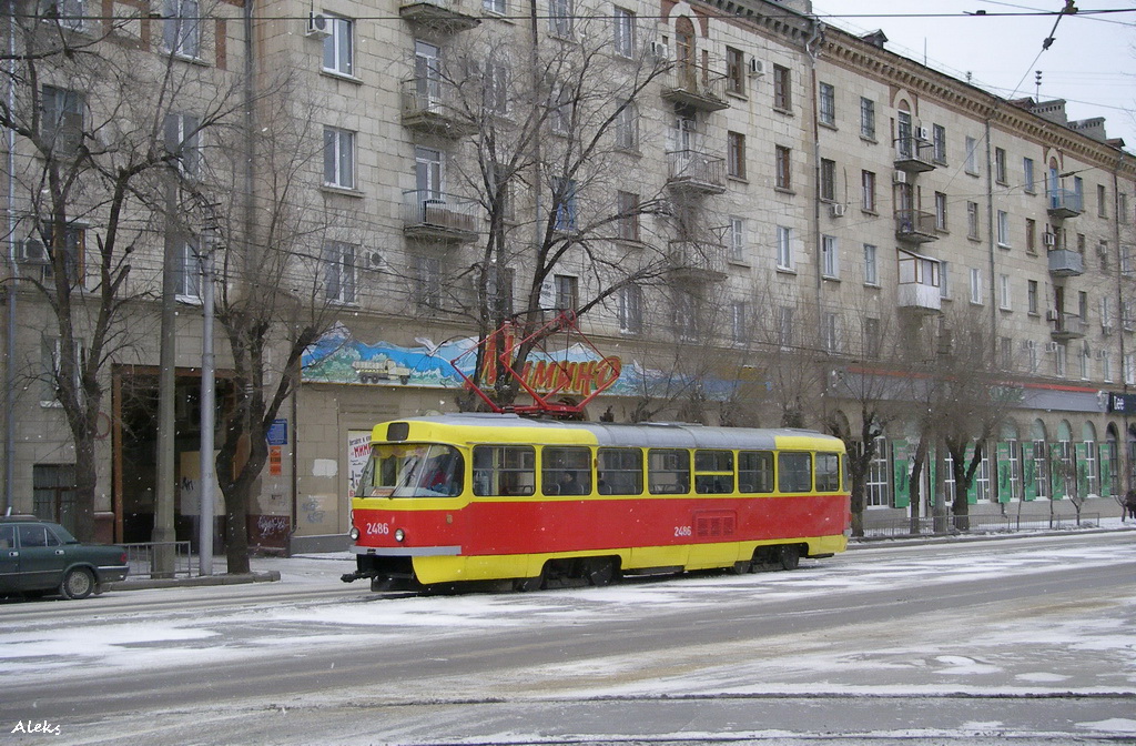 Волгоград, Tatra T3SU (двухдверная) № 2486