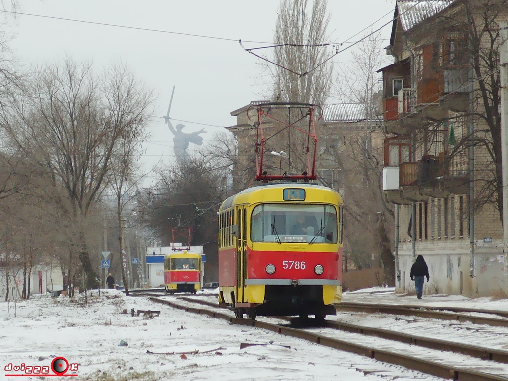 Волгоград, Tatra T3SU (двухдверная) № 5786
