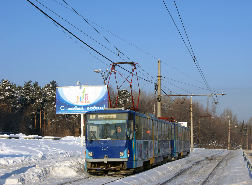 Екатеринбург, Tatra T6B5SU № 740