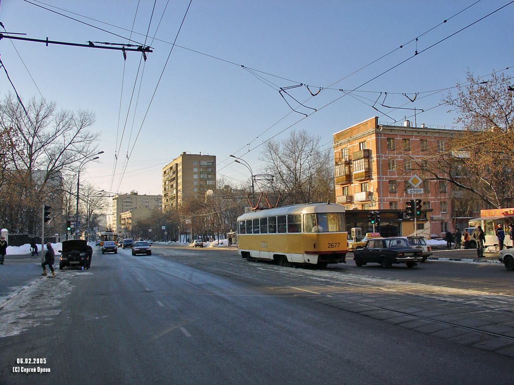 Moscova, Tatra T3SU Nr. 2677; Moscova — Tram lines: Eastern Administrative District