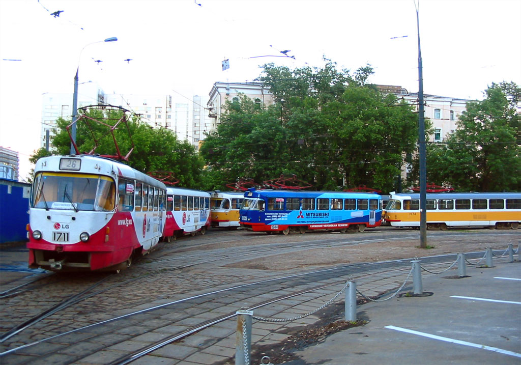 Москва, Tatra T3SU № 1711; Москва — Конечные станции и кольца