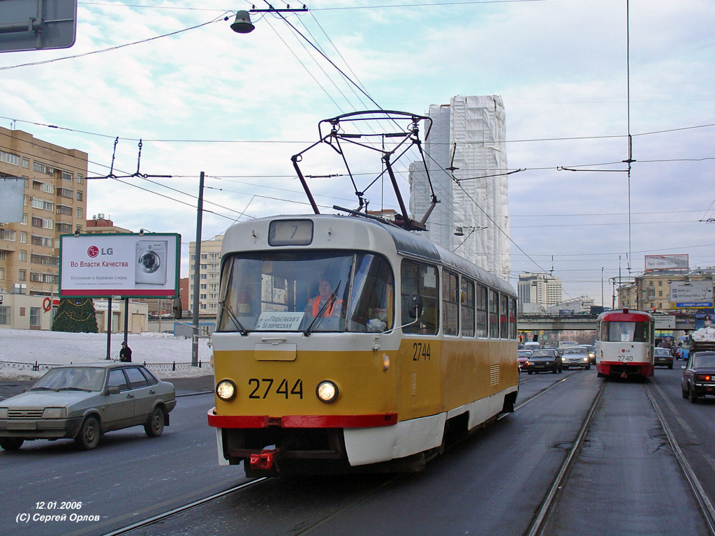 Москва, Tatra T3SU № 2744