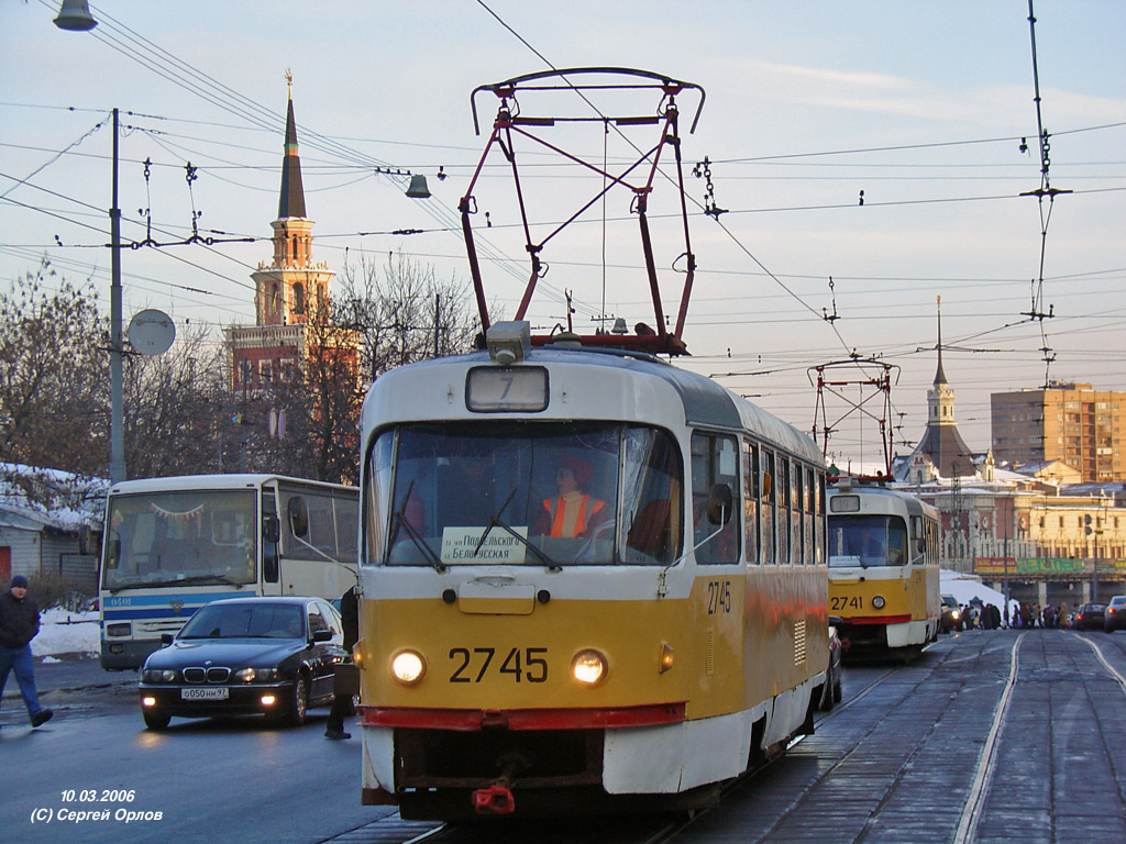 Москва, Tatra T3SU № 2745