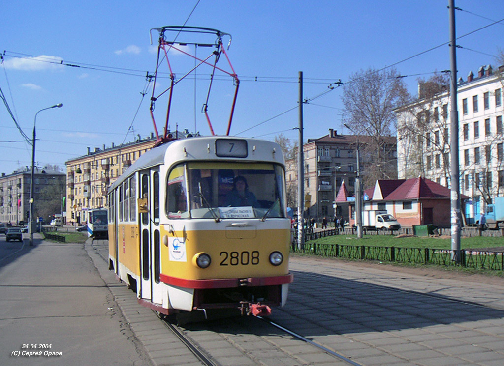 Москва, Tatra T3SU № 2808