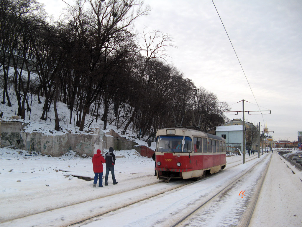 Киев, Tatra T3SU № 5991; Киев — Трамвайные линии: Закрытые линии