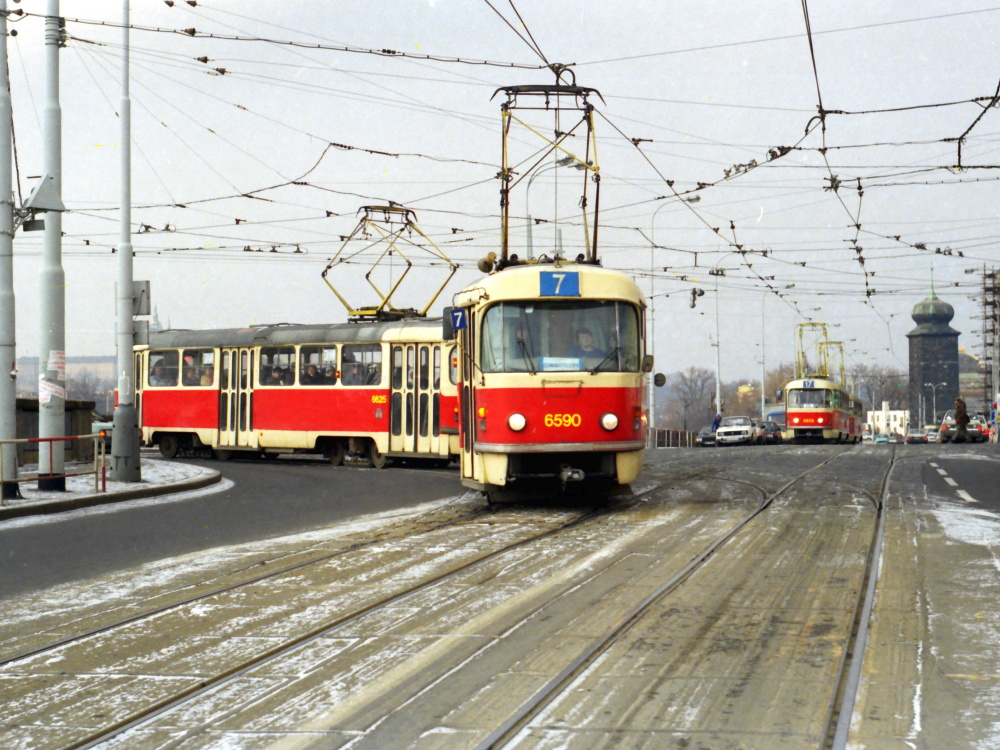 Прага, Tatra T3 № 6590; Прага, Tatra T3 № 6625