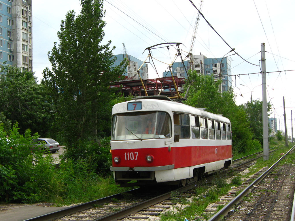 Самара, Tatra T3SU (двухдверная) № 1107