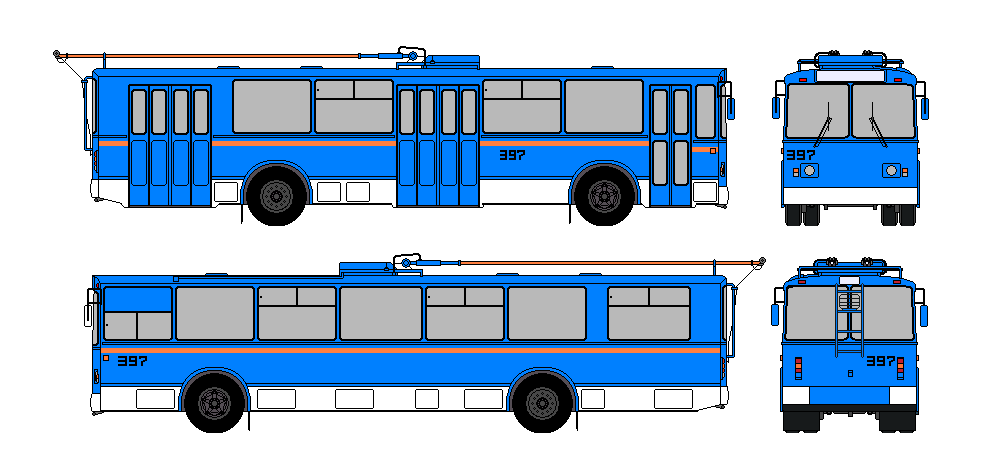 Оренбург — Схемы окраски троллейбусов