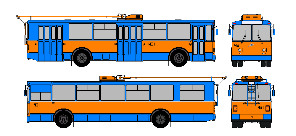 Оренбург — Схемы окраски троллейбусов