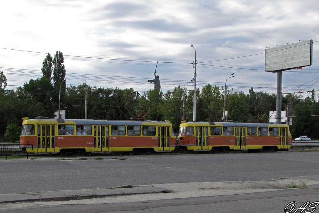 Volgograda, Tatra T3SU № 5745; Volgograda, Tatra T3SU № 5746